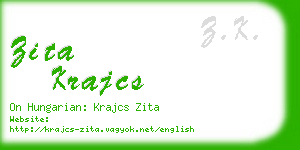 zita krajcs business card